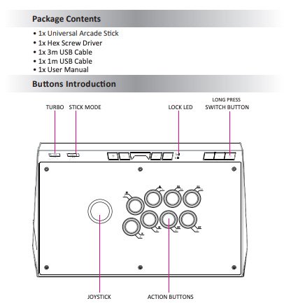 EGO Arcade Stick Mad Catz Esquema de Conexion 1